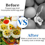 Stainless Steel Egg Piercer, Anti-Burst Egg Poker with Sturdy Base and Retractable Pin, Anti-rust Needle Eggs Piercer for Hard Boiled or Raw Eggs, Hole Seperater Bakery Kitchen Tools, Black