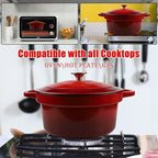 CUKOR 7QT Dutch Oven Pot With Lid, Ceramic Dutch Ovens for Sourdough Bread Baking, Enameled Cast Iron Bread Cooking Pot, Non-Stick, Oven Safe (10 Pcs Bread Paper Liners)