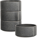 Stone Lain Bao 4-Piece Bowl Set Stoneware, Charcoal
