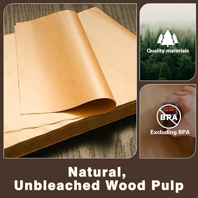 Air Fryer Liners Compatible with Breville BOV900BSS the Smart Oven Air Fryer Pro, 100 PCS Unbleached Parchment Paper Disposable with 4 PCS AirFryer Oven Liners Accessories for Breville Toaster Oven