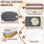 Folding Bread Proofing Box with Temp Control(50-122℉) & 48H Timer, Dough Proofer with Metal Rack, Proofing Box for Sourdough, Bread Baking, Pizza, Yogurt, Kombucha, Space-Saving & Easy to Use