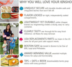 Bento-Box with Bag and Ice Pack Set. Lunch Boxes Snack Containers Kids Boys Girls Adults. 6 Compartments, Leakproof Portion Boxes Insulated Bags for School Lunches, BPA Free (Blue + Navy)