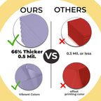 Exquisite 66% Thicker Premium Plastic Table Cloth Rectangle Table Cover 0.5 Mil 12 Pack Lavender Table Cloth 54 Inch x 108 Inch Disposable Tablecloth Won't Tear Easily Like Cheap Thin Brands