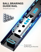 Nieifi Spice Rack Organizer for Cabinet, Vertical Spice Rack Pull Out, Easy to Install, Metal, 4.5''Wx10.35''Dx8.4''H, 2 Pack, 2 Tiers(Black)