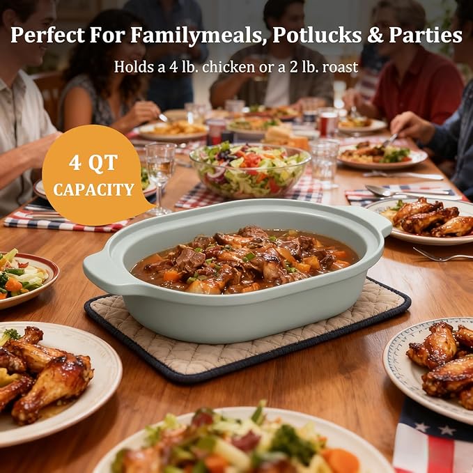 MAGNIFIQUE Casserole Dishes for Oven, 9x12 Porcelain Baking Dish, 4 Quarts Lasagna Pan with Handles, Oven Safe up to 500°F or on Stovetop, Use to Marinate, Cook, Bake, and Serve, Olive