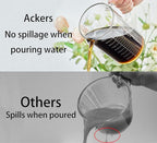 Ackers Mirror Etching Scale Glass Measuring Cup-[Insulated handle | V-Shaped Spout]-Made of High Borosilicate Glass Measuring Cup for Kitchen or Restaurant, Easy to Read, 1000 ML (32 Oz, 4 Cup)