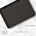 Great Jones Little Sheet Pan & Little Chill Rack Set (Pepper) | 13.5 x 9.5 Heavy-Duty Nonstick Pan & Cooling Rack | Baking Tray & Wire Rack for Cooking, Baking, Roasting | Oven & Dishwasher Safe
