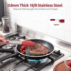 600ºF Heat Resistant Kitchen Tongs: U-Taste 12 inch Large Silicone Cooking Tong with Sturdy Non Stick Rubber Tips & Silicon Coated 18/8 Stainless Steel Handle & Smooth Locking for Serving Grill (Red)