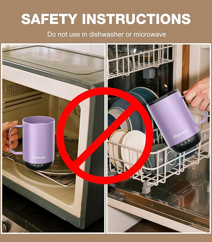 Self-Heating Coffee Mug T1, 16oz Rechargeable Heated Coffee Mug, Smart Coffee Warmer Mug with App-Controlled,Advanced Temperature-Controlled Heating Coffee Gifts for Women Men Coffee Lover