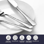 Hammered Silverware Set, 30 Piece Stainless Steel 18/10 Flatware Set for 6, Utensil Sets DishwasherSafe, Rust-Resistant, Modern Cutlery Set forHome, Wedding, Restaurant