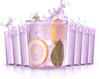 Liacere Plastic Drinking Glasses (Set of 12) 14 oz Purple Plastic Glasses Colors，Kitchen Water Glasses Cup, Bar Tumbler Glassware Set for Beer, Juice, Cocktail, Whiskey, Milk