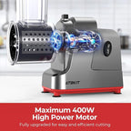 Electric Cheese Grater, Salad Maker With 5 Different Shapes of Blades, 250W Electric Slicer Shredder, Electric Salad Machine for Cheeses, Fruits and Vegetables