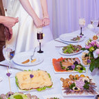 Minisland Purple Love Heart Cocktail Picks, 4.7 Inch Long Bamboo Fancy Toothpicks for Appetizers, Decorative Bridal Shower Wedding Valentines Party Food Drinks Fruit Skewer Sticks 100 Counts -MSL443