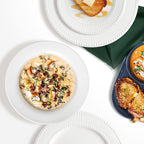 Pasta Bowls Set of 4, 22 oz Ceramic Soup, Cereal, Pasta and Salad Bowls, Rimmed Deep Plates, Microwave, Dishwasher, Oven Safe