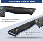 FINTISO 7-Inch Kitchen Knife, 67-Layer Japanese Damascus Steel Chef's Santoku With G10 Handle - Professional Cooking Tool for Home and Kitchen