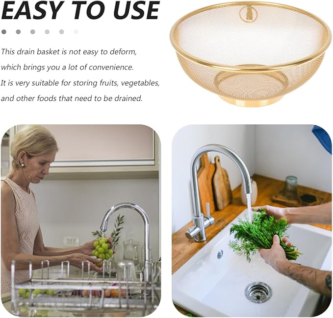 Yardwe Stainless Steel Oil Filter Slag Separator - 7.87 Inch Fine Mesh Strainer for Cooking Draining Pasta Washing Vegetables and Food Preparation