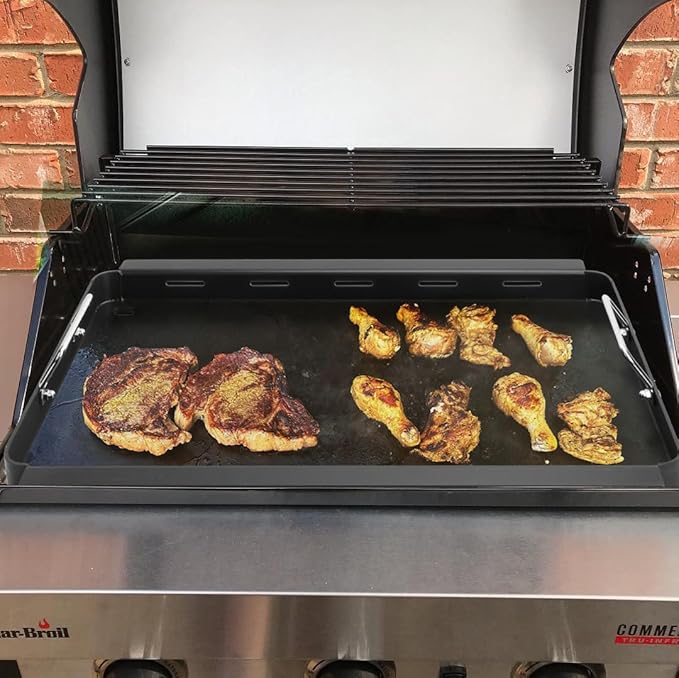 Full-Size Griddle Inserts for Charbroil Commercial Tru Infrared, Flat Top Plate for Charbroil 463276016, 466242715, 466242815, 463257520 463436215 463439915 Grills, Replace for G533-0009-W1 Grates