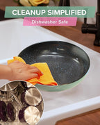 Nuwave Lux 13-Piece Premium Cookware Collection, Healthy G10 Duralon Blue Ceramic Nonstick, Ultra Durable, PFAS-Free, Lightweight & Works on All Cooktops