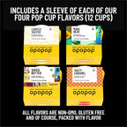 Opopop Microwave Popcorn - Variety 12-Pack Gourmet Popcorn Kit, Collapsible Silicone Popcorn Popper, Popcorn Maker, Gluten Free Snacks Variety Pack, BPA-Free and Dishwasher Safe (New Flavors)