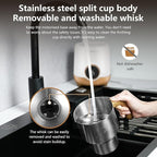 AMZCHEF 8-IN-1 Milk Frother and Steamer 550 Watts, 21 oz Split Stainless Steel Automatic Steamer, Milk's Warmer for Latte, Cappuccino, Hot and Cold Froth, Heated Milk, Hot Chocolate, Baby Food silver