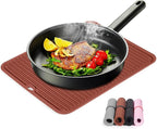 Silicone Trivet Mat Extra Large Heat Resistant Non-Slip Pot Holder Multi Purpose Kitchen Hot Pad for Hot Dish Mat Utensil Drying Rack 14.2"×11 "