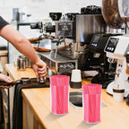 500 Pcs Neon Pink Coffee Stir Sticks Set Acrylic Stir Stick Holder Coffee Stirrers Holder Cocktail Straws Bar Straws Drink Stirrers for Coffee Bar Cocktail Tea Juice Party Supplies Restaurant Decor