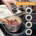 Salt and Pepper Shakers by Aelga, Glass Salt Shaker Set with Adjustable Pour Holes, Ideal for Black Pepper, Kosher and Himalayan