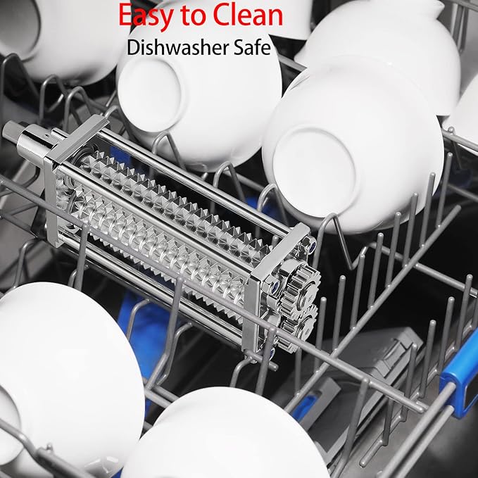 Meat Tenderizer for KitchenAid Stand Mixer-Updated Stainless Steel Gears Meat Tenderizer Attachment for All Models KitchenAid, Sturdy and Last (Black)