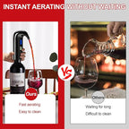 Electric Wine Aerator, One-Touch Automatic Wine Decanter for Red & White Wine, Wine Dispenser, Wine Pourer, Wine Gifts for Wine Lovers (Black)