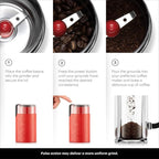 Bodum Bistro Electric Blade Coffee Grinder, Red