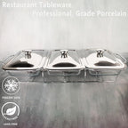 Casserole Dish Set Rectangle 3-in-1 Glass Baking Dish, with Stainless steel Lid and Silver rack, 1.3 Qt x 3 pcs Baking Pan For Casserole & Lasagna, Dishwasher Oven Freezer Microwave Safe