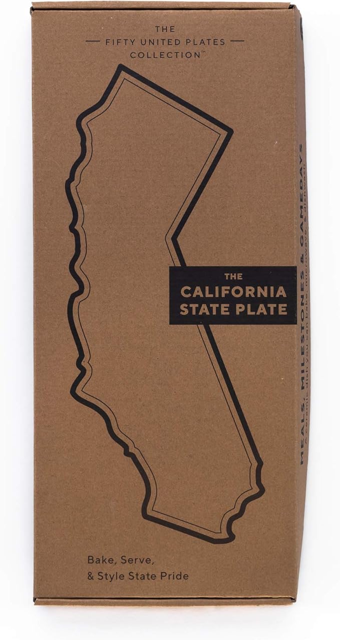 California Shaped Baking Dish Serving Platter or Decorative Tray Charming Porcelain Bakeware Oven Microwave and Dishwasher Safe