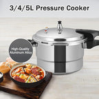 Pressure Cooker, Non-Stick 5-Quart Pressure Cookers With Steamed Layer Aluminum Alloy Superabrasive Gas Cooktop and Induction Cooker Dual-Use for Fast Cooking for 3-5 people