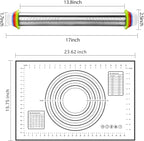 Rolling Pins, Stainless Steel Dough Roller, Rolling Pin and Silicone Baking Pastry Mat Set, Adjustable Rolling Pin with Thickness Rings for Baking Dough, Pizza, Pie, Pastries, Pasta, Cookies(Black)