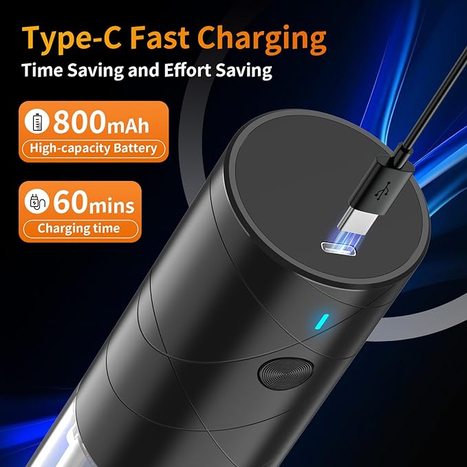 1Pc Electric Salt and Pepper Grinder USB Rechargeable with Warm LED Light, Adjustable Coarseness Lidaop Large Capacity Automatic Salt Pepper Mill Grinder for Kitchen, Restaurant, Outdoor, Black