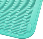 Silicone Dish Drying Mat for Multiple Usage,Easy clean,Eco-friendly,Heat-resistant Silicone Mat for Kitchen Counter or Sink,Refrigerator or Drawer Liner Mint 2XL 24 inches x 18 inches