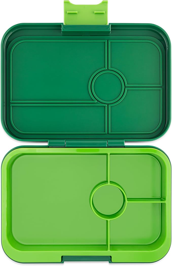 Yumbox Tapas Bento Lunch Box – Leakproof & Reusable Food Container for Adults, Teens & Kids – 4-Compartment Tray – Palm Green Lime – BPA-Free & Easy to Clean – Ideal for Work, School & Travel