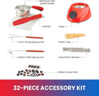 Total Chef Single Pot Chocolate Melter - Electric Candy Melting Hot Fondue Pot With 32+ Accessories, Serving 1 cup Dark or White Melted Chocolate For Dipping Party Desserts, 8.8 Oz (250 g) Capacity