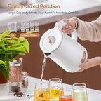 OLEGA Electric Kettle - 1500W Electric Tea Kettle 1.8L Stainless Steel Inner Electric Kettles for Boiling Water Auto Shut Off Boil-Dry Protection Electric Water Kettle for Coffee Tea White
