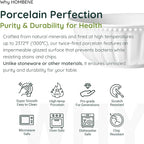 Ceramic bowl, 7 Inch Serving Bowls, Bowls for Kitchen, Microwave and Dishwasher Safe, Set of 2