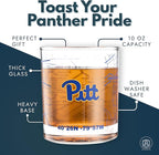 Greenline Goods – University of Pittsburgh Panthers College Whiskey Glasses (Set of 2), 10 oz – Full-Color Logo + Campus Map