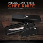 Kitchen perfection Handmade Chefs Carving Knife For Meat Cutting- Extremely Sharp Cooking Knife 8 Inch -Hand Sharpen Best Gift For Men - High Carbon Steel w/Leather Sheath