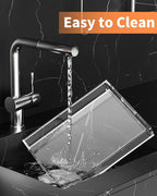 Acrylic Serving Tray Set of 3-16x12 & 7.7x11.4 Inch Clear Luxury Trays for Kitchen, Dining, Bathroom Organizer - Non-Slip, Scratch-Resistant, Spill-Proof Design - Ideal Gift for Housewarming, Parties