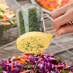 Restaurantware RW Base 10 Ounce Clear Plastic Dredge Spice Shaker Bundle - 1 Yellow Lid and 1 Rose Lid