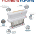 Jaccard 200348T, 48 Blade Durable Meat Tenderizer with Stainless Steel Razor Sharp Needle, Cooking Gadget for Tenderizing Chicken, Beef, Pork, Veal, BBQ, Tan