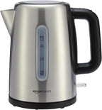 Amazon Basics Electric Stainless Steel Kettle for Tea and Coffee, BPA-Free, Fast Boiling, Auto Shut-Off, 1.8 Quarts, 1500W, Black and Silver