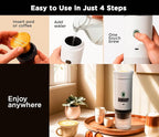 3-in-1 Portable Coffee Maker – Electric Espresso Machine for Travel – Compatible with Ground Coffee, NS & DG Capsules – USB-C Rechargeable Portable Espresso Maker (White)