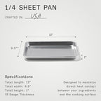 Made In Cookware - Quarter Sheet Pan - Commercial Grade Aluminum - Professional Bakeware