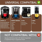 2 Pack Reusable K Cups Coffee Pods for Keurig 1.0, Stainless Steel Refillable K Cup Metal Coffee Filter with Scoop & K Cup Cleaning Brush, BPA-Free, Eco-Friendly