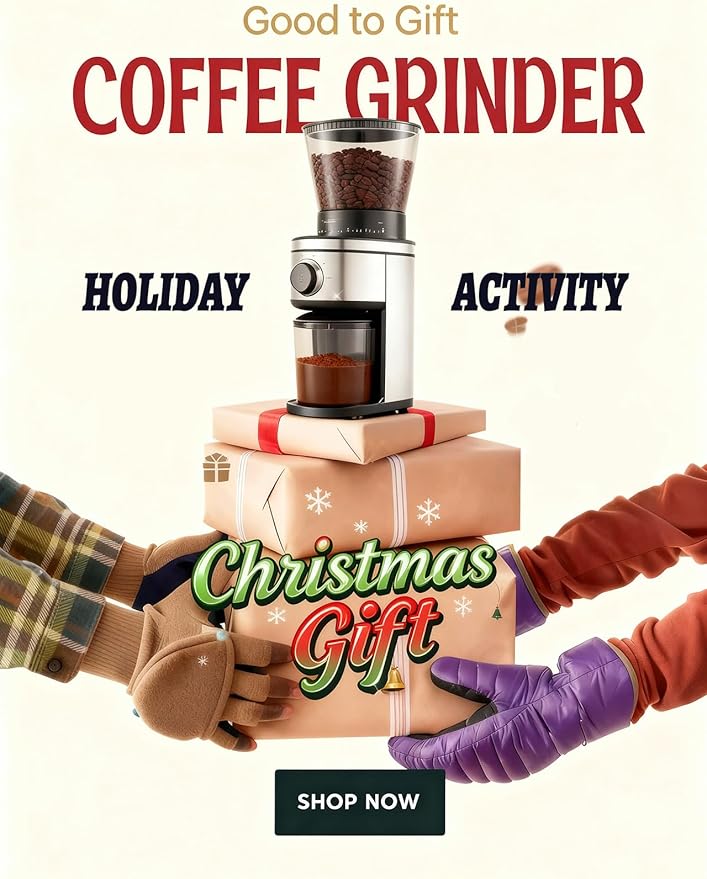 Burr Coffee Grinder, Electric Conical Coffee Bean Grinder With 30 Adjustable Grind Settings For 2-12 Cups, Sliver & Black